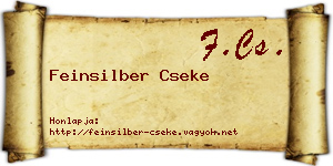 Feinsilber Cseke névjegykártya